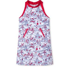 Classic Prep Children’s wear Mary Dress, Beach Club print, size 4